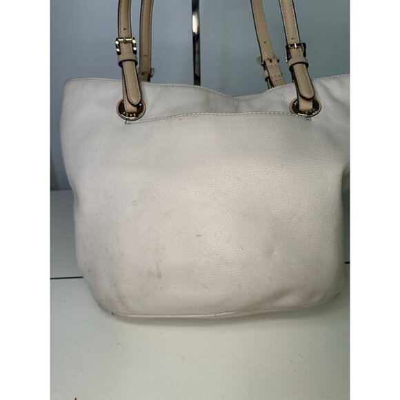 Michael Kors White Pebbled Leather Tote Hand Bag - Picture 4 of 12